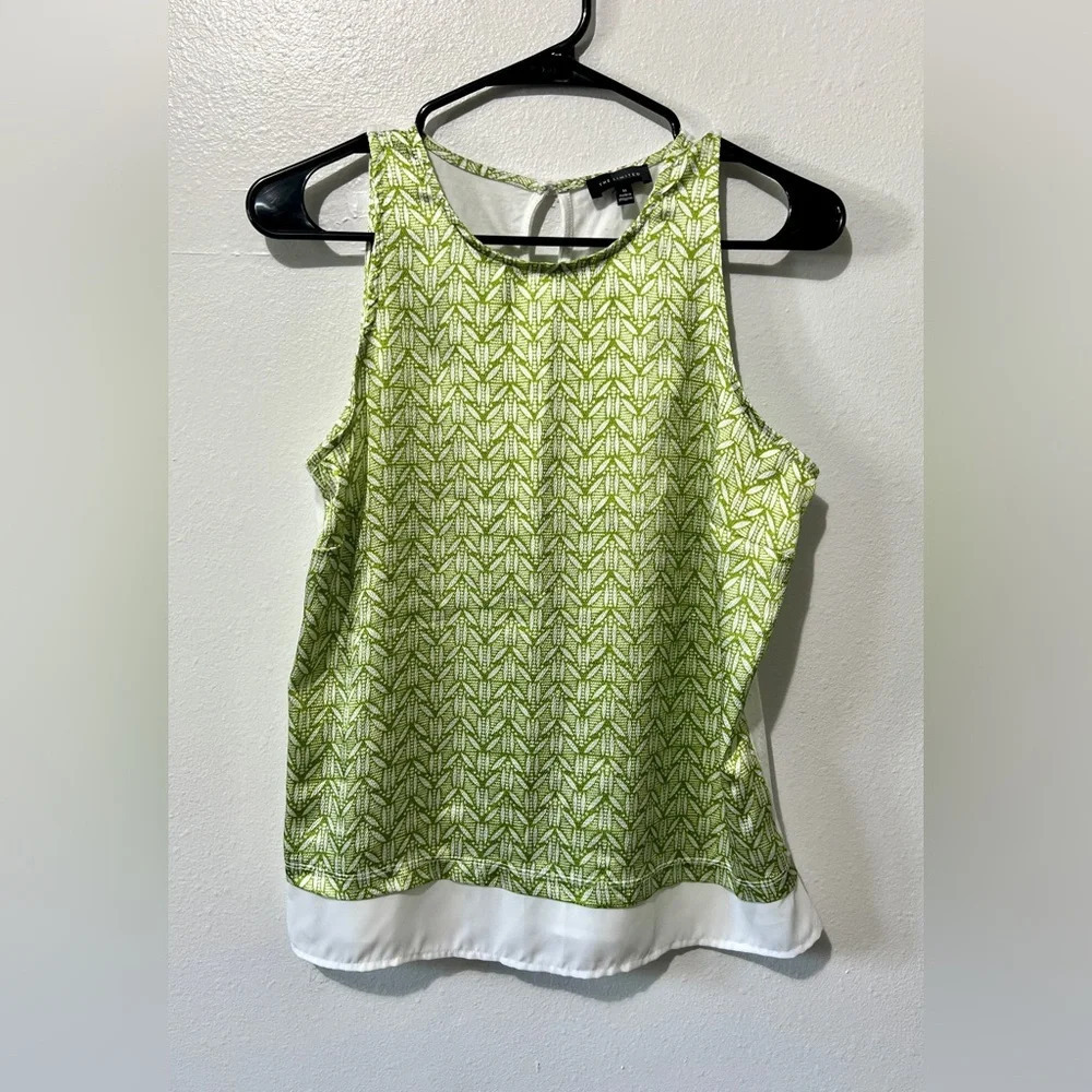 The Limited Green & White Printed Tank Top - Medium - Picture 2 of 5